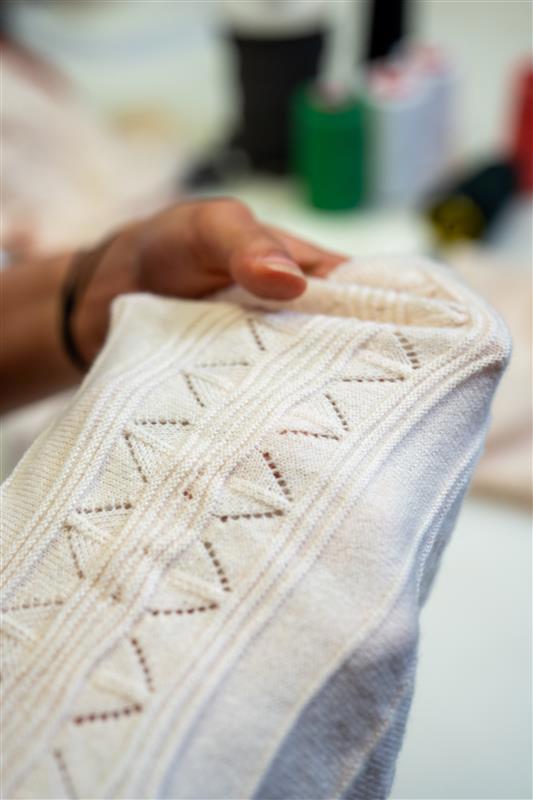 Pervez's fabric sample from Shima Seiki